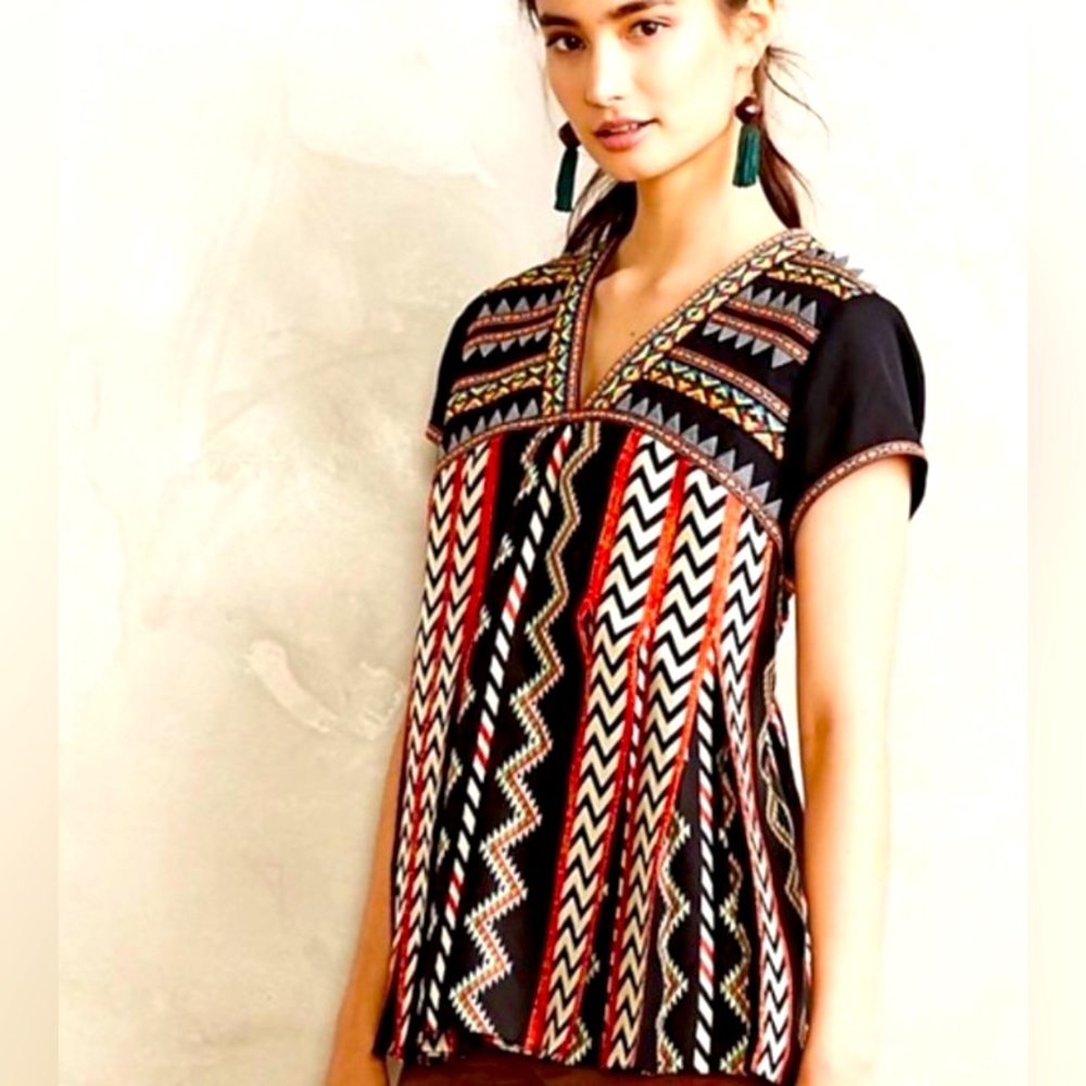 Anthropologie Ranna Gill Multicolor Blouse